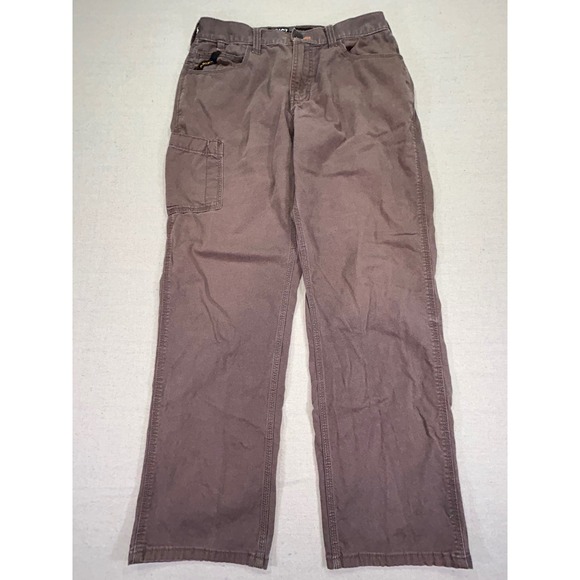 ARIAT‎ Men's 32 Work Pants Rebar M4 Relaxed Straight Canvas RanchWear Western - Picture 1 of 10